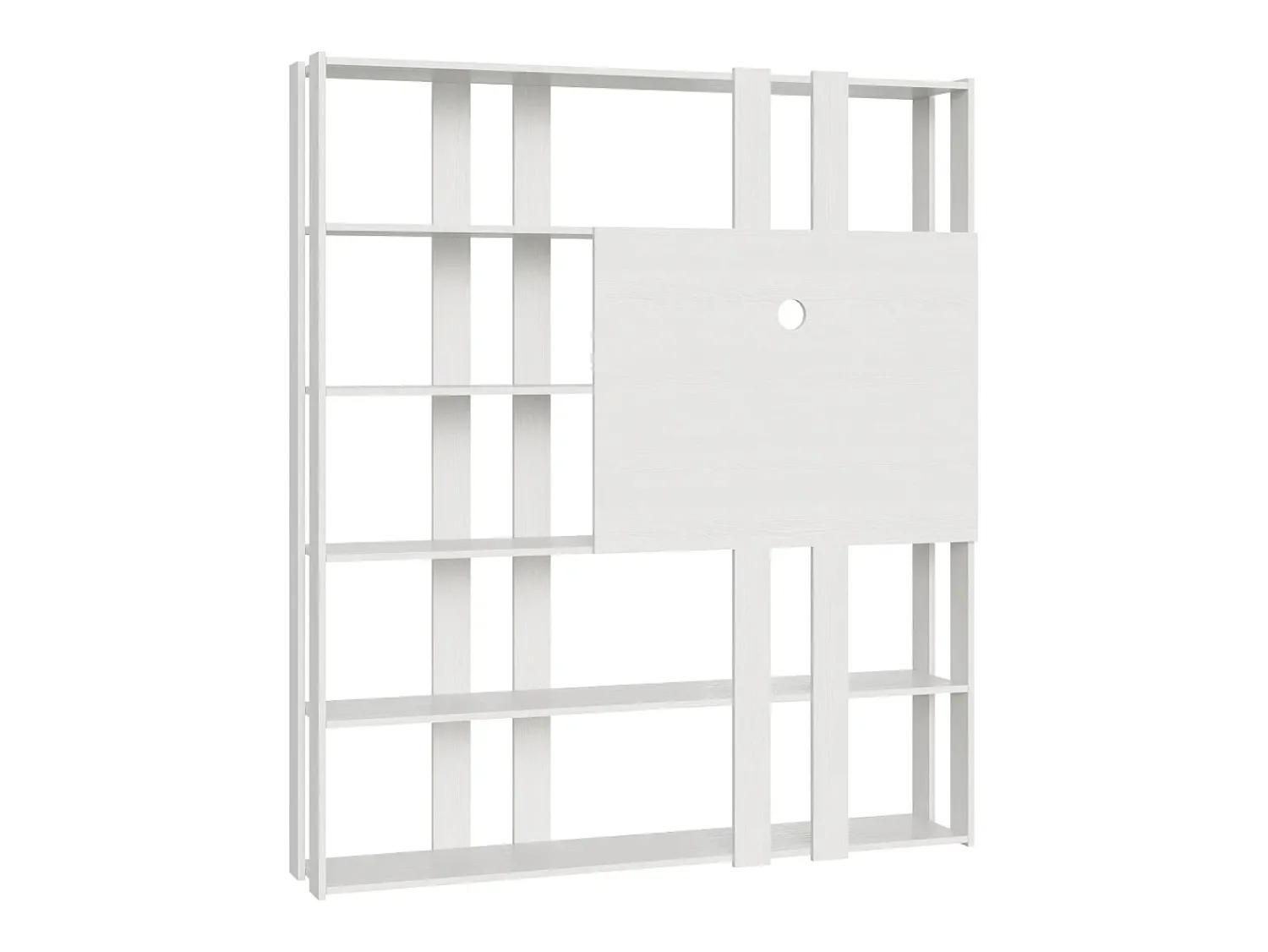 Biblioteca|ITAMOBY Estante Kato N com suporte para TV cinza branca Branco