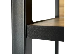 Prateleira|Akord Estante Loft Industrial Preto/Carvalho Craft 50cm Preto / Natural claro