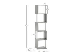 VS Venta-stock Estante Maldivas 5 espaços em Carvalho/Branco^ Prateleira