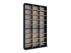 VCM Estante Megosa Antracite/carvalho mel A. 181 x L. 102 x P. 23 cm Multicor