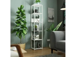 Prateleira|Akord Estante Metálica Loft 6 Prateleiras 192x40 cm Branco