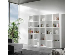 Biblioteca*ITAMOBY Estante moderna Trek 5 elementos cinza branca Branco