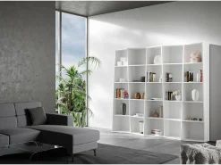 Biblioteca*ITAMOBY Estante moderna Trek 5 elementos cinza branca Branco