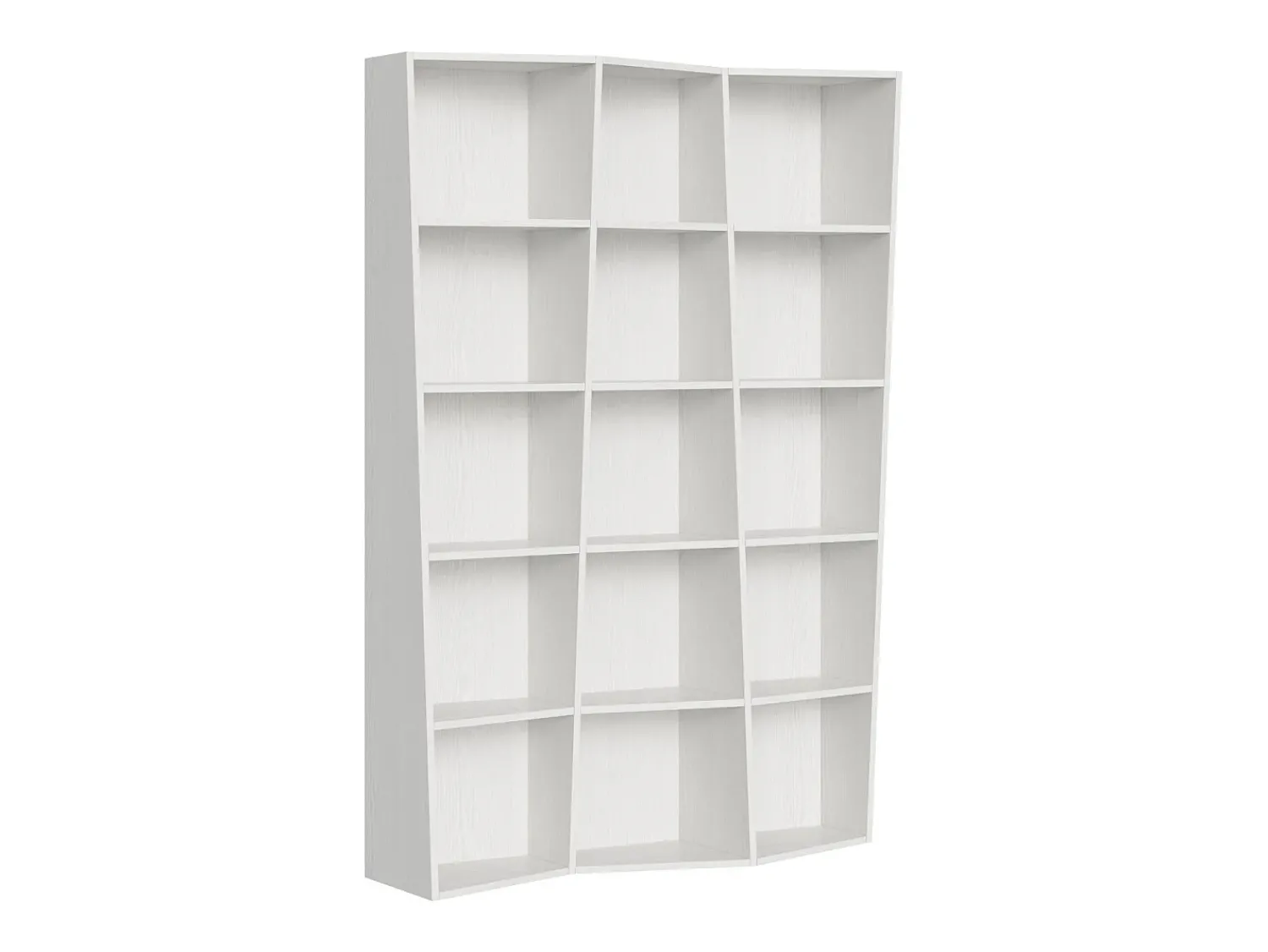 Biblioteca|ITAMOBY Estante moderna Trek 3 elementos cinza branca Branco