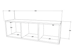 Prateleira* Estante modular haaus Kos, 1 porta, Carvalho artesanal, 30 x 30 x 95 cm Creme