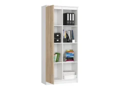 Discount Akord Estante Modular R80 1 Porta e 4 Prateleiras Cor Branco/Carvalho de Sonoma Natural claro / Branco
