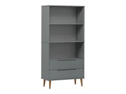 vidaxl Estante MOLDE 85x35x170,5 cm pinho maciço^ Vitrina