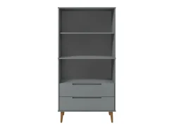 vidaxl Estante MOLDE 85x35x170,5 cm pinho maciço^ Vitrina