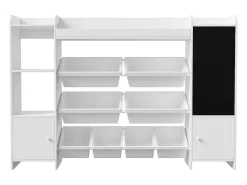 Clearance Estante multifuncional infantil - baú de armazenamento, prateleiras, prancheta, 137x94,5 cm Preto