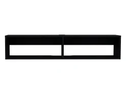 Móvel De Tv|TuHome Estante multimédia em melamina Rockwood com duas prateleiras, 25.3 cm X 121.1 cm X 32 cm , Preto