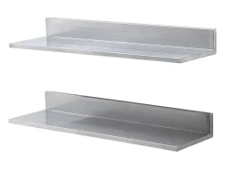 Hot Estante Mural SucceBuy em Aço Inox 30 x 8,6 para Cozinha E Restaurante Prateado