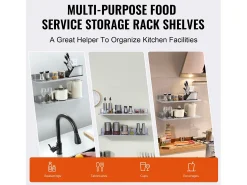 Hot Estante Mural SucceBuy em Aço Inox 30 x 8,6 para Cozinha E Restaurante Prateado