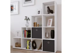 VCM Estante Napoli Branco A. 139 x L. 143 x P. 29 cm^ Prateleira