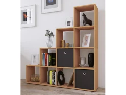 Prateleira|VCM Estante Napoli Livro A. 139 x L. 143 x P. 29 cm Multicor