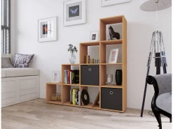 Prateleira|VCM Estante Napoli Livro A. 139 x L. 143 x P. 29 cm Multicor
