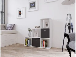 Prateleira|VCM Estante Nitas Branco A. 105 x L. 108 x P. 29 cm Multicor