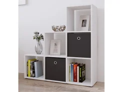 Prateleira|VCM Estante Nitas Branco A. 105 x L. 108 x P. 29 cm Multicor