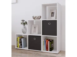 Prateleira|VCM Estante Nitas Branco A. 105 x L. 108 x P. 29 cm Multicor