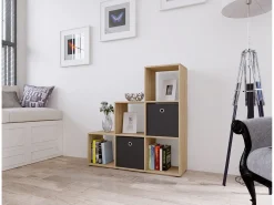 Prateleira*VCM Estante Nitas Carvalho Sonoma (Sägerau) A. 105 x L. 108 x P. 29 cm Multicor
