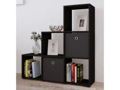 Prateleira*VCM Estante Nitas Preto A. 105 x L. 108 x P. 29 cm Multicor