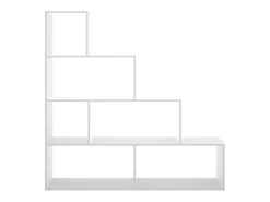 Prateleira*Dmora Estante Orsaro, Estante de escritório multiuso, Estante com 6 prateleiras, 145x29h145 cm, Branco