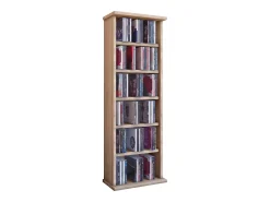 Móvel De Arrumação*VCM Estante para CD/DVD Vostan Carvalho Sonoma bruto 5 prateleiras modulares capacidade para 150 CD 65 DVD 36 vídeos A92xL31xP18 cm Multicor