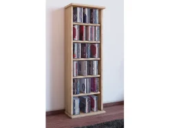 Móvel De Arrumação*VCM Estante para CD/DVD Vostan Carvalho Sonoma bruto 5 prateleiras modulares capacidade para 150 CD 65 DVD 36 vídeos A92xL31xP18 cm Multicor