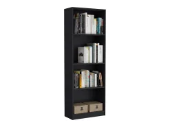 Outlet TuHome Estante para escritório em casa em melamina com 4 prateleiras abertas, 180.59 cm X 62.73 cm X 29.71 cm , Preto