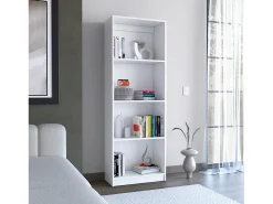 TuHome Estante para escritório em casa em melamina com 4 prateleiras abertas, 180.60 cm X 62.73 cm X 29.71 cm ,^ Biblioteca