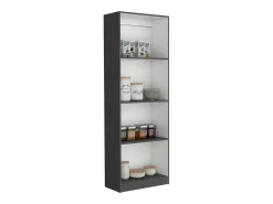 Biblioteca*TuHome Estante para escritório em casa em melamina com 4 prateleiras abertas , 180.59 cm X 62.73 cm X 29.71 cm , Multicolor Cinzento / Branco