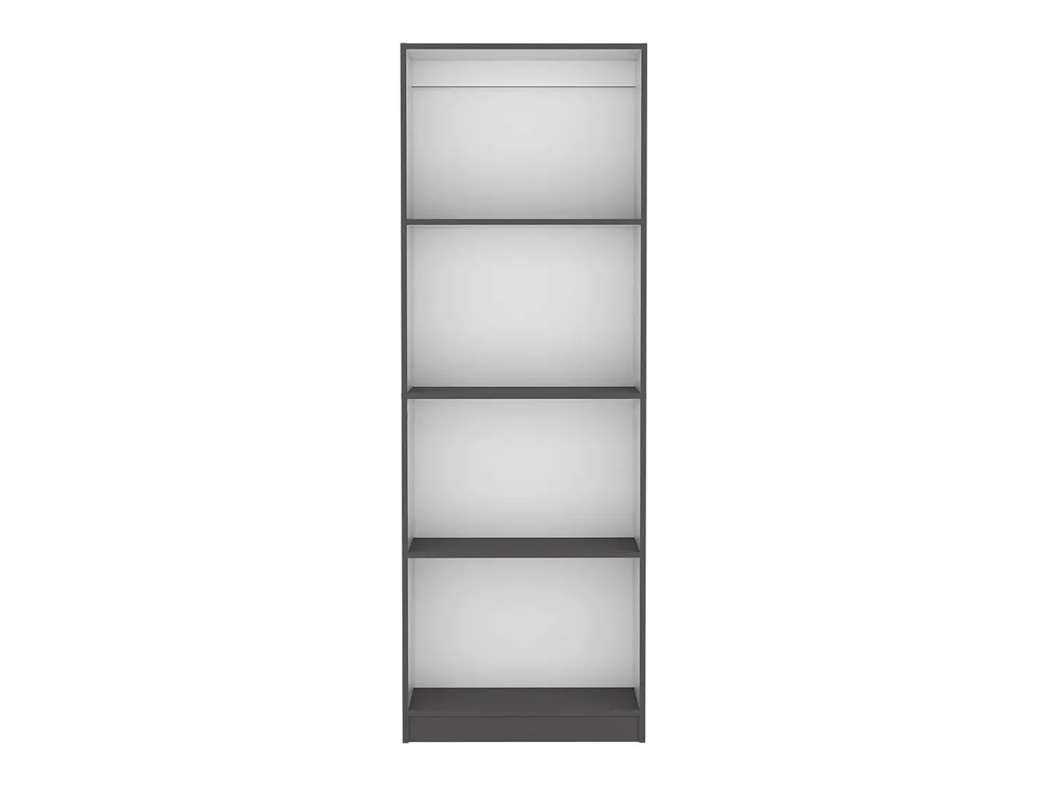Biblioteca*TuHome Estante para escritório em casa em melamina com 4 prateleiras abertas , 180.59 cm X 62.73 cm X 29.71 cm , Multicolor Cinzento / Branco