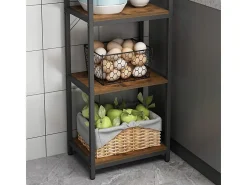 Móvel De Arrumação* ESTANTE PARA LIVROS ESCADA ALTA ARMÁRIO LOFT METÁLICO INDUSTRIAL 154 CM Natural escuro