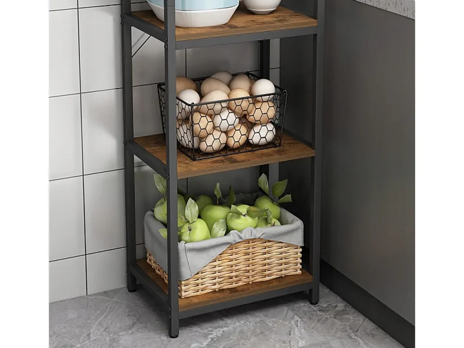 Móvel De Arrumação* ESTANTE PARA LIVROS ESCADA ALTA ARMÁRIO LOFT METÁLICO INDUSTRIAL 154 CM Natural escuro
