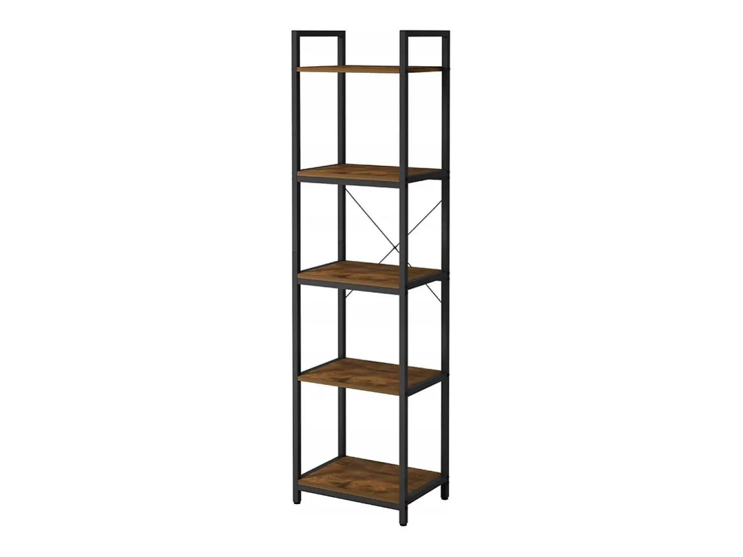 Móvel De Arrumação* ESTANTE PARA LIVROS ESCADA ALTA ARMÁRIO LOFT METÁLICO INDUSTRIAL 154 CM Natural escuro