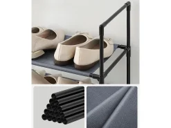 Móvel De Arrumação|Sapateira| Estante para sapatos 33x33x173 cm cinza Cinzento