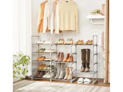 Móvel De Arrumação|Sapateira* Estante para Sapatos 30x45x174 cm cinza Cinzento