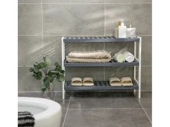 Móvel De Arrumação|Sapateira* Estante para Sapatos 70x55x26 cm branco cinza Cinzento / Branco