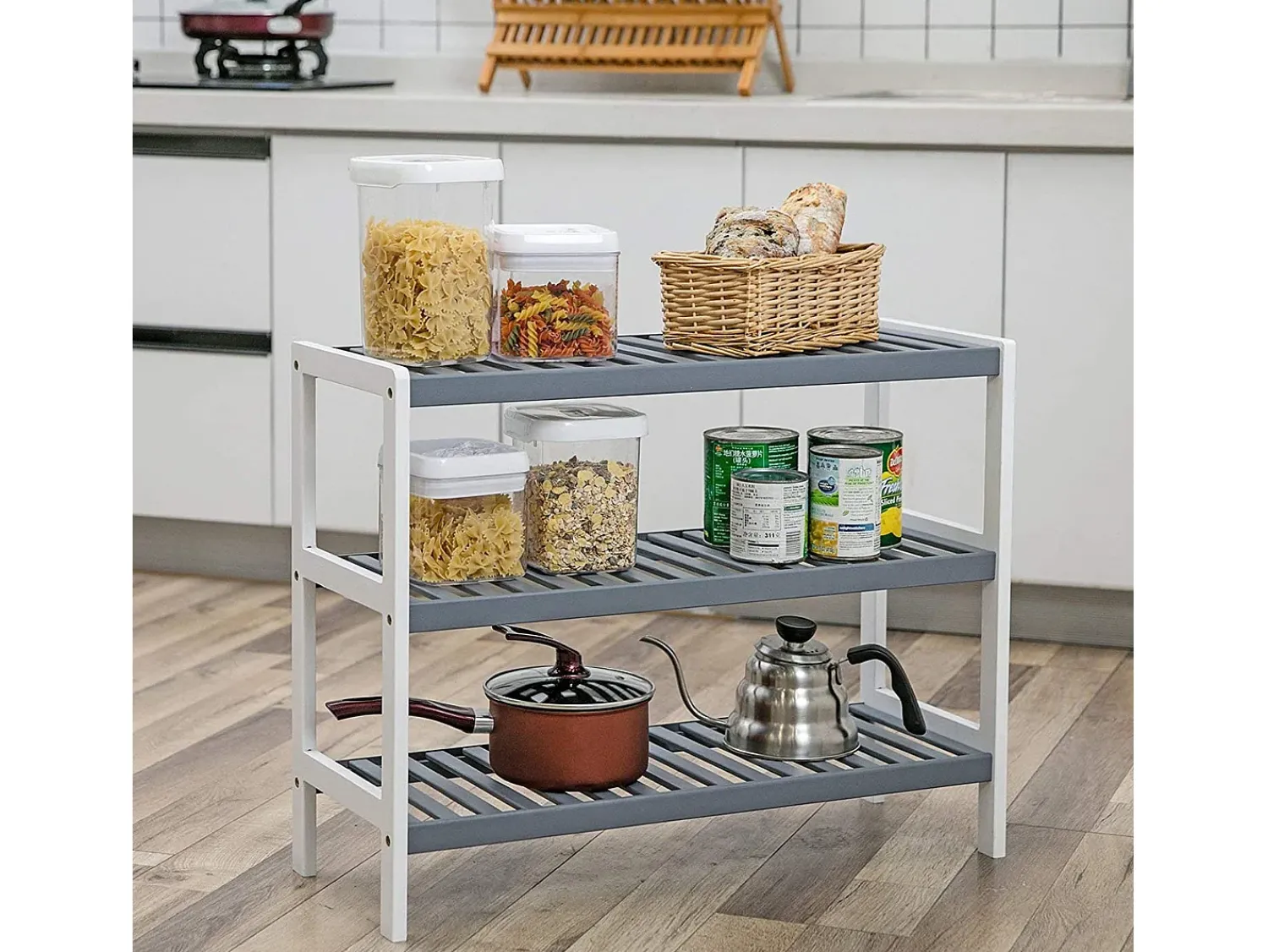 Móvel De Arrumação|Sapateira* Estante para Sapatos 70x55x26 cm branco cinza Cinzento / Branco