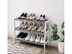 Móvel De Arrumação|Sapateira* Estante para Sapatos 70x55x26 cm branco cinza Cinzento / Branco