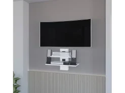 TuHome Estante para televisão Burgos em melamina com duas prateleiras , 43.7 cm X 60.1 cm X 30 cm ,^ Móvel De Tv