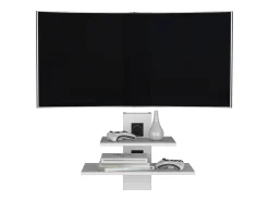 TuHome Estante para televisão Burgos em melamina com duas prateleiras , 43.7 cm X 60.1 cm X 30 cm ,^ Móvel De Tv