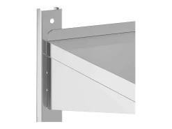 Outlet vidaxl Estante parede 2 prateleiras 75x30x60 cm aço inoxidável prata Prateado