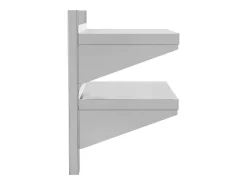 Prateleira|vidaxl Estante parede 2 prateleiras 50x30x48 cm aço inoxidável prata Prateado