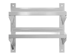 Prateleira|vidaxl Estante parede 2 prateleiras 50x30x48 cm aço inoxidável prata Prateado