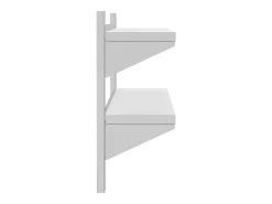 Prateleira|vidaxl Estante parede 2 prateleiras 100x23,5x60cm aço inoxidável prata Prateado
