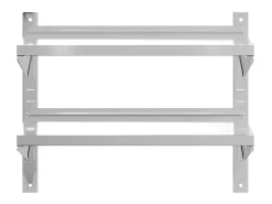 Prateleira|vidaxl Estante parede 2 prateleiras 75x40x60 cm aço inoxidável prata Prateado