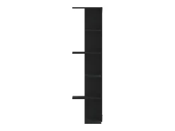 Outlet vidaxl Estante parede p/ canto 36,5x36,5x140 cm deriv. madeira Preto