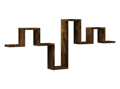 Prateleira* Estante parede 104,5x10x43 cm derivados madeira carvalho fumado PT313949 Castanho