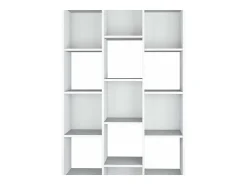 Dmora Estante Rockford, Estante com 18 prateleiras, Prateleira com compartimentos quadrados, Estante de escritório moderna, 96x29h192 cm,^ Biblioteca