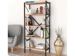Estante Rus 5 Prateleiras Carvalho Safir 160x66x34 cm^ Prateleira